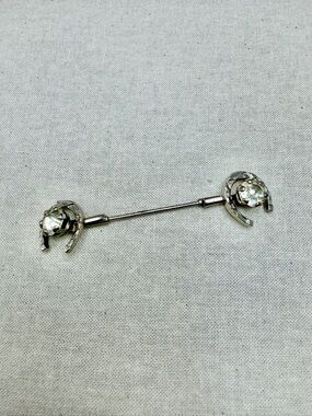 Vintage Silver Horseshoe Bar Pin #4SP